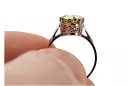 Sterling Silber rosévergoldet Gelber Peridot Ring Vintage Handwerk vrc366rp